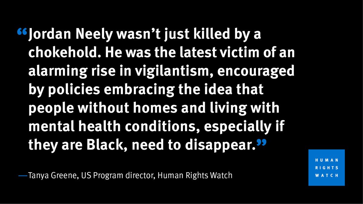 Jordan Neely was the latest victim of an alarming rise in vigilantism, encouraged by policies embracing the idea that people without homes + living with mental health conditions, especially if they are Black, need to disappear.