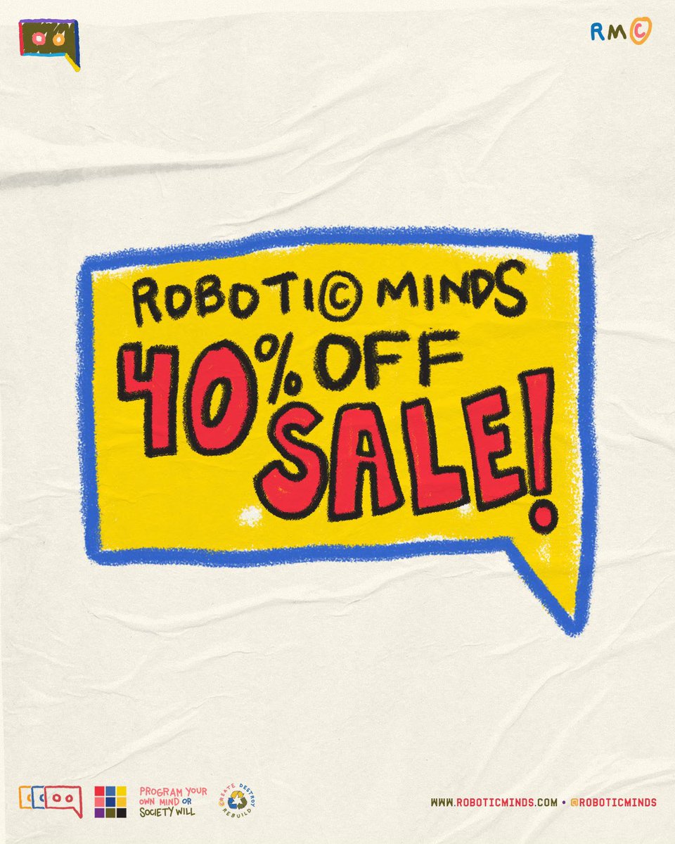 40% off select items! No code needed. roboticminds.co ♻️