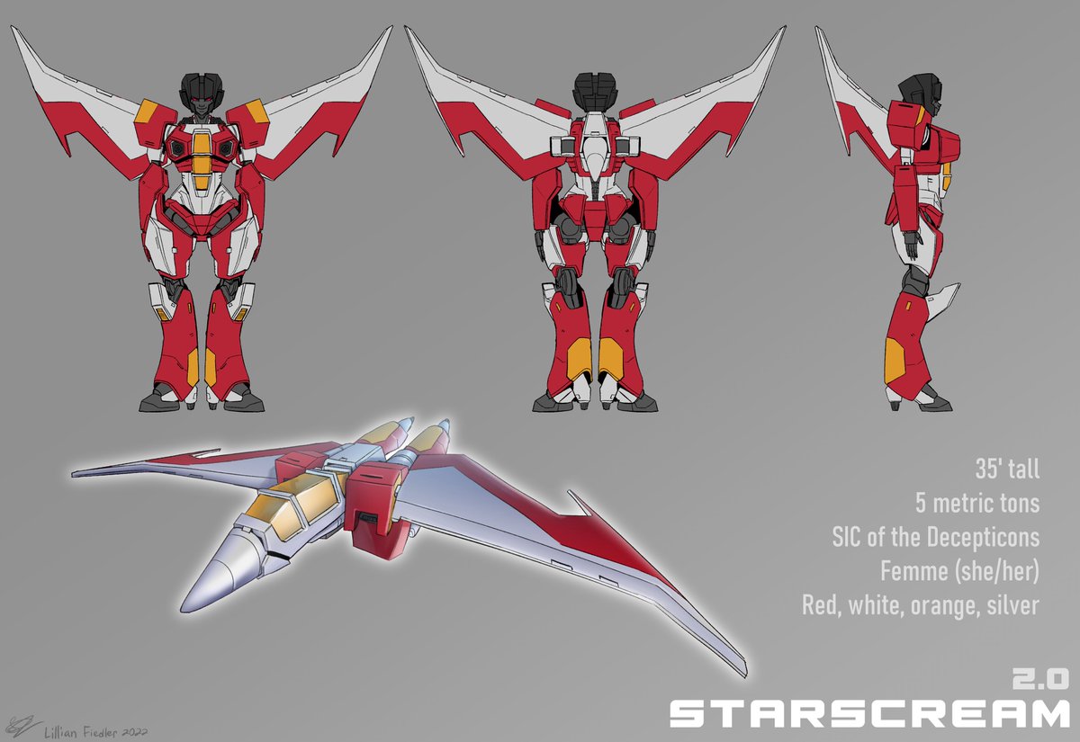 @mlas301 starscream as she appears in this comic is a very simplified version, but i have her normal ref!