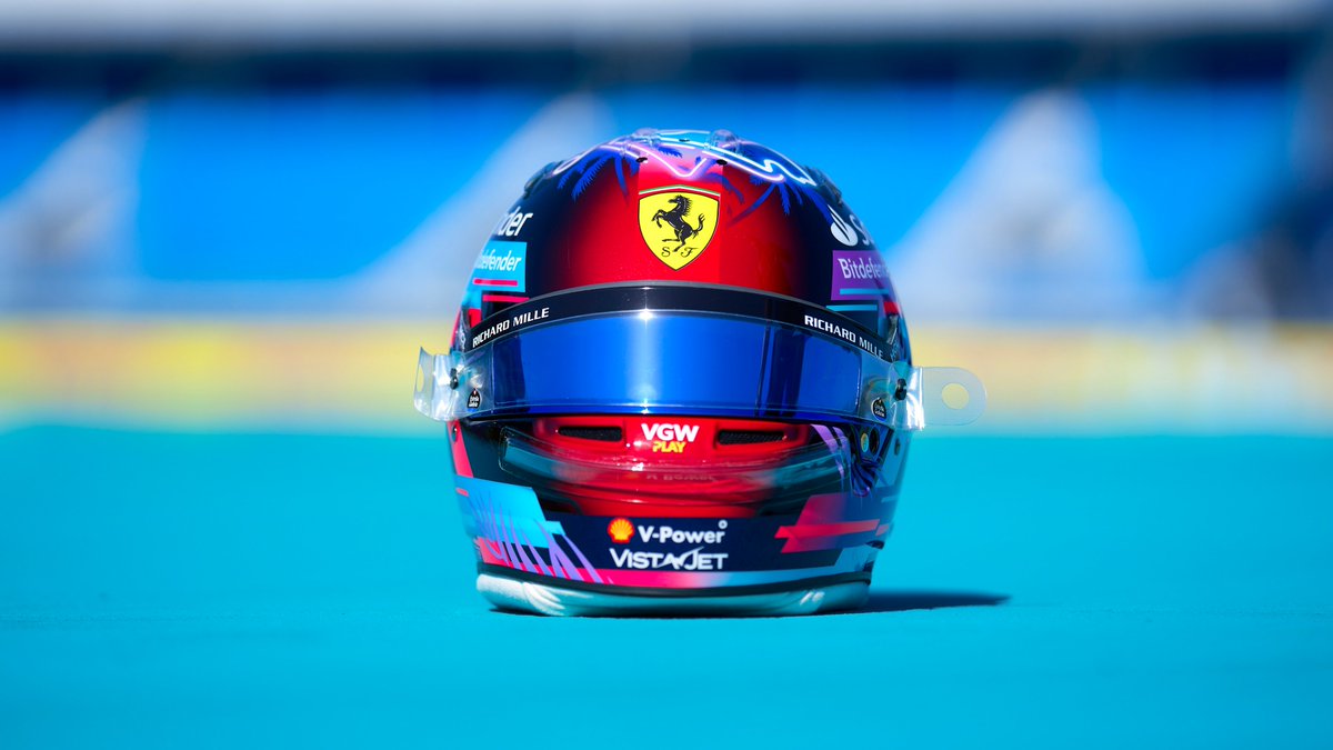 ScuderiaFerrari's tweet photo. C² are ready for the 305 🌴🔥

#MiamiGP 🇺🇸 https://t.co/GzbY1f1M7B