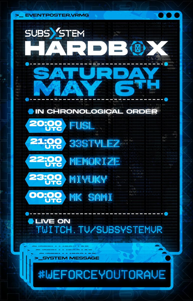 SUBSYSTEM VIRTUAL EVENTS tweet media