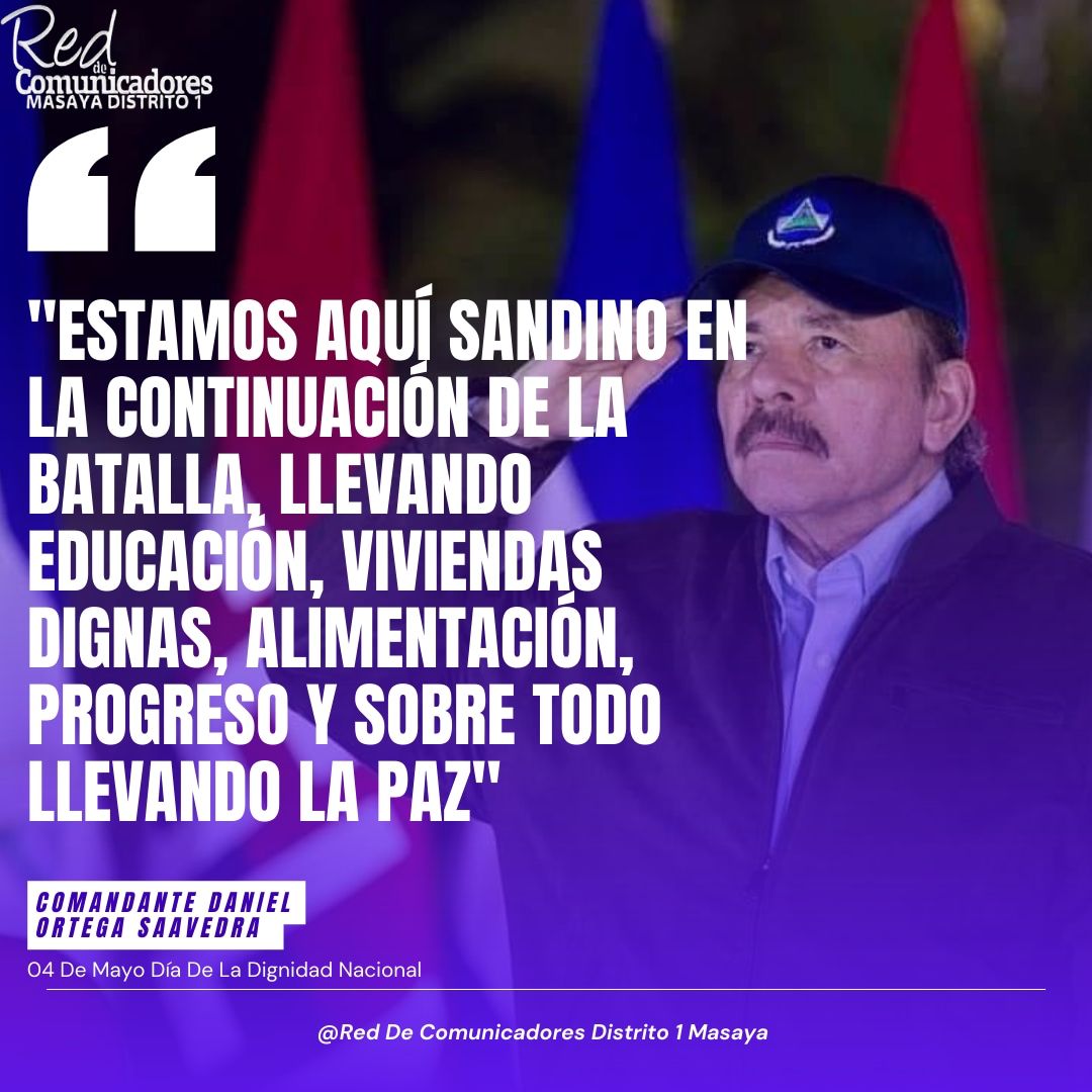 #UnidosEnVictorias 
Estamos cumpliendo, llevando progreso,  Restitución de derechos, logros, salud, educación y mucho mas
✔ Gracias a nuestro buen gobierno de Unidad y Reconciliación Nacional ❤🖤
#MayoVivaSandino 
<a href="/RDRFSLN_/">RDRFSLN_🇳🇮❤🖤</a> <a href="/LaYuma_Sandoval/">🅛🅐 🅨🅤🅜🅐</a>