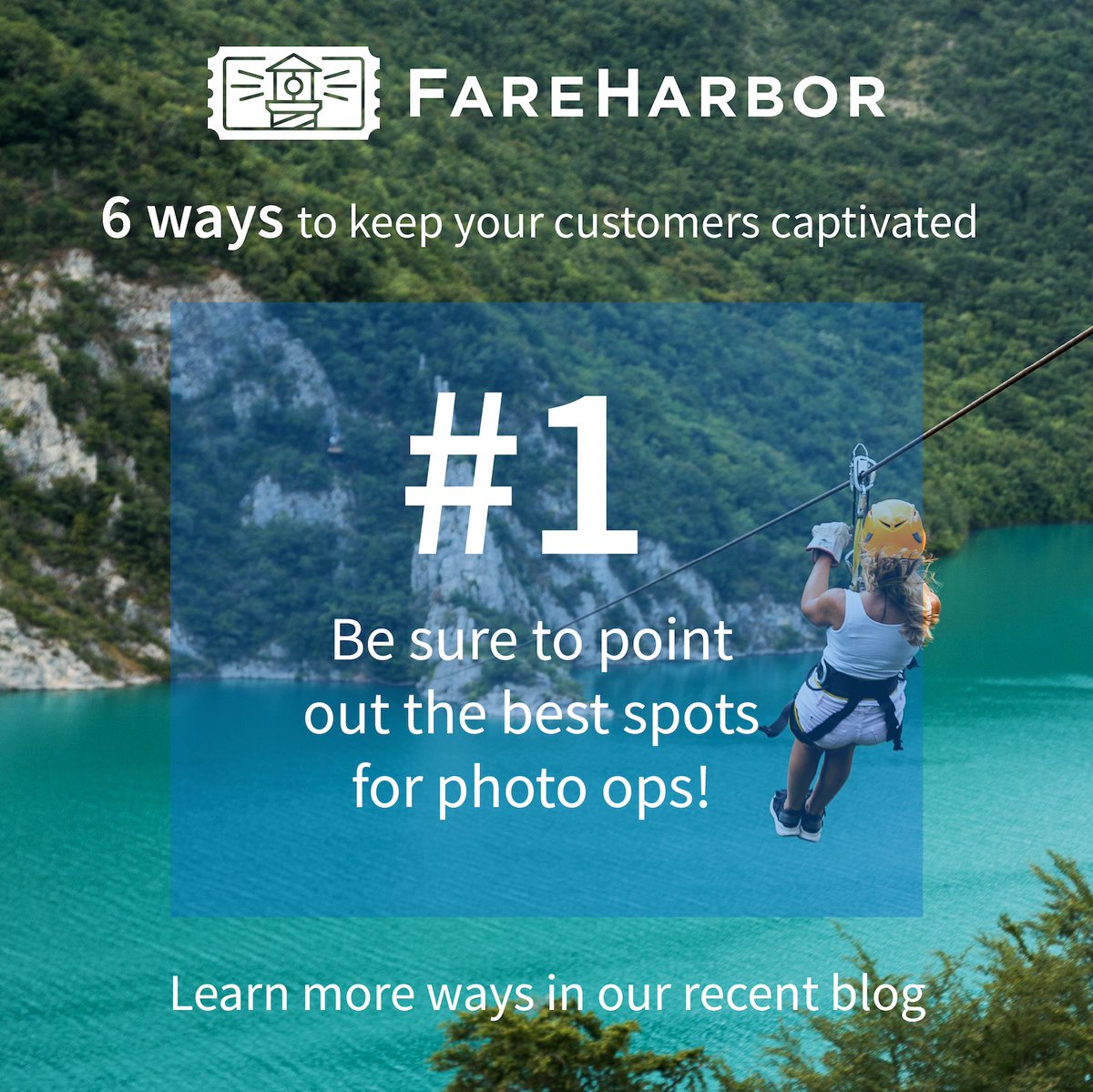 FareHarbor's tweet image. You&apos;ll get more positive reviews (and more bookings!) by creating an unforgettable experience for each one of your guests. Catch up on our recent blog post for specific ways to captivate your customers and keep them coming back for more! fareharbor.com/blog/6-ways-to…

#fhblog #tourism