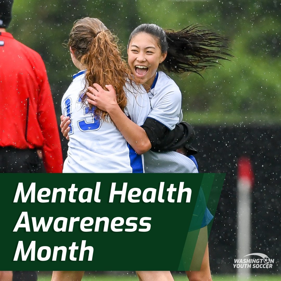 WAYouthSoccer's tweet photo. Let's kick off #MentalHealthAwarenessMonth by standing with our community in prioritizing mental health.

Find resources from U.S. Center for Mental Health and Sport (@MHandSport), the Official Mental Health/Wellness Partner of @USYouthSoccer, at https://t.co/VZWLgtS3ly. https://t.co/Qks8DdSqB4
