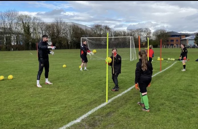 CityofGlosWFC's tweet image. Our Goalkeepers were back training with Sam Russell this evening 🧤 ⚽️🧤