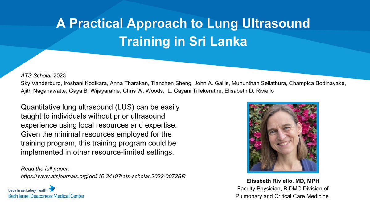 BIDMC Pulmonary, Critical Care, and Sleep Medicine (@pccsm_bidmc) on Twitter photo Resource limitations should not preclude people from receiving quality care. Dr. Elisabeth Riviello puts forth a plan for access to lung ultrasound training in <a href="/ATSScholar/">ATS Scholar</a> Resource limitations should not preclude people from receiving quality care. Dr. Elisabeth Riviello puts forth a plan for access to lung ultrasound training in <a href="/ATSScholar/">ATS Scholar</a>