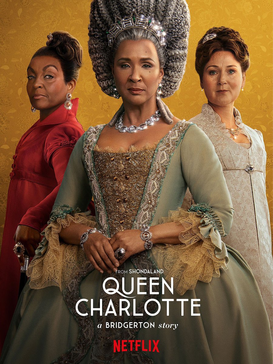 Mgtkps's tweet photo. Épisode 1 de La reine Charlotte sur Netflix et je suis conquise. Vraiment les costumes, la musique pop en violon. Je suis trop heureuse de retrouver l’univers de Brigerton. https://t.co/ldiOIsrWkY