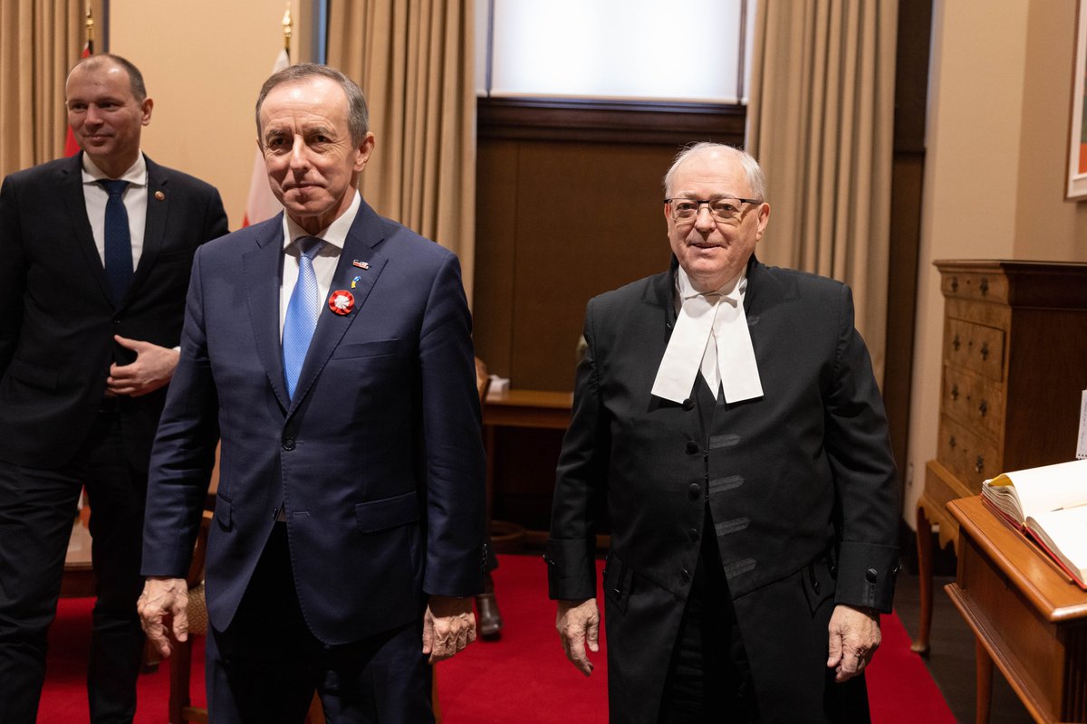 Today, I had the honour of welcoming to the Senate His Excellency Tomasz Grodzki, Marshal of the Senate of the Republic of Poland. Canada and Poland enjoy a long, productive history of cooperation through international organizations such as NATO and the United Nations.