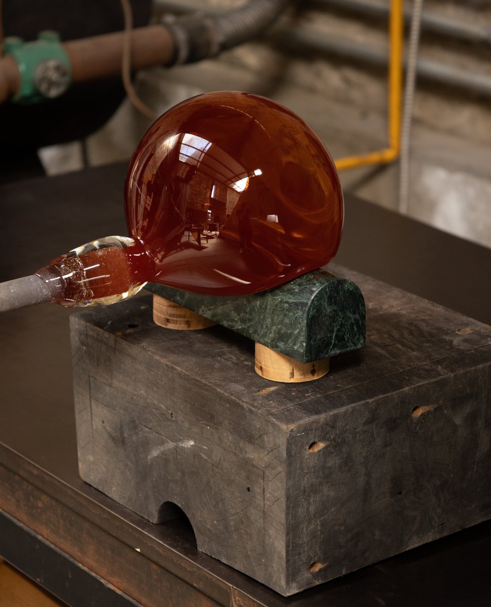 Processes | TALLA Lamp
Design by: Omar Godínez <a href="/godinezomar/">Mr Tomato Can 🍅🥫</a>
Materials: Green Tikal Marble &amp; blown glass
Dimensions: 24 x19 x19 cm
More information: DM - info@peca.com.mx - Whatsapp 33 1820 2237
. 
#peca_studio #mexicandesign#interiordesign#architecture #lampdesign #lighting