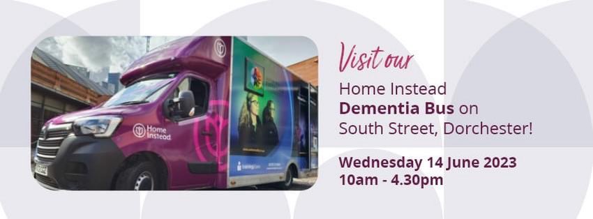 RomDharmas's tweet photo. The Dementia Bus is coming to Dorchester!
This is an opportunity for local people to experience what it might be like to live with dementia. There will be a session to discuss learnings and how we can improve the lives of people living with dementia through better understanding. https://t.co/LZnJ9F1noE