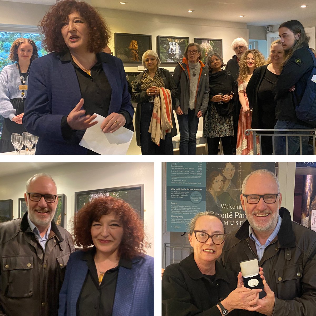 'Hardy & Free' exhibition by @tarlyn Carolyn Mendelsohn, a @The_RPS and @UKNikon Ambassador. An opportunity to meet up with @impgalleryanne to present her with the RPS Award for Curatorship 2022. #brontecountry #royalphotographicsociety #nikon #impressionsgallery #RPSAwards