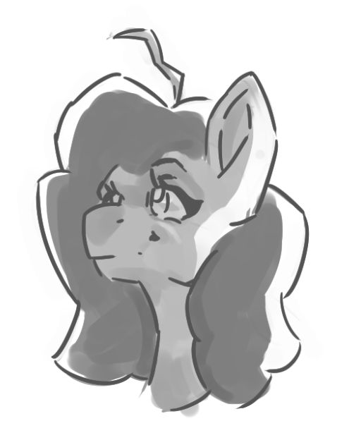 foxtrotaro's tweet photo. quick pony value study https://t.co/Gb7GJGAmvu