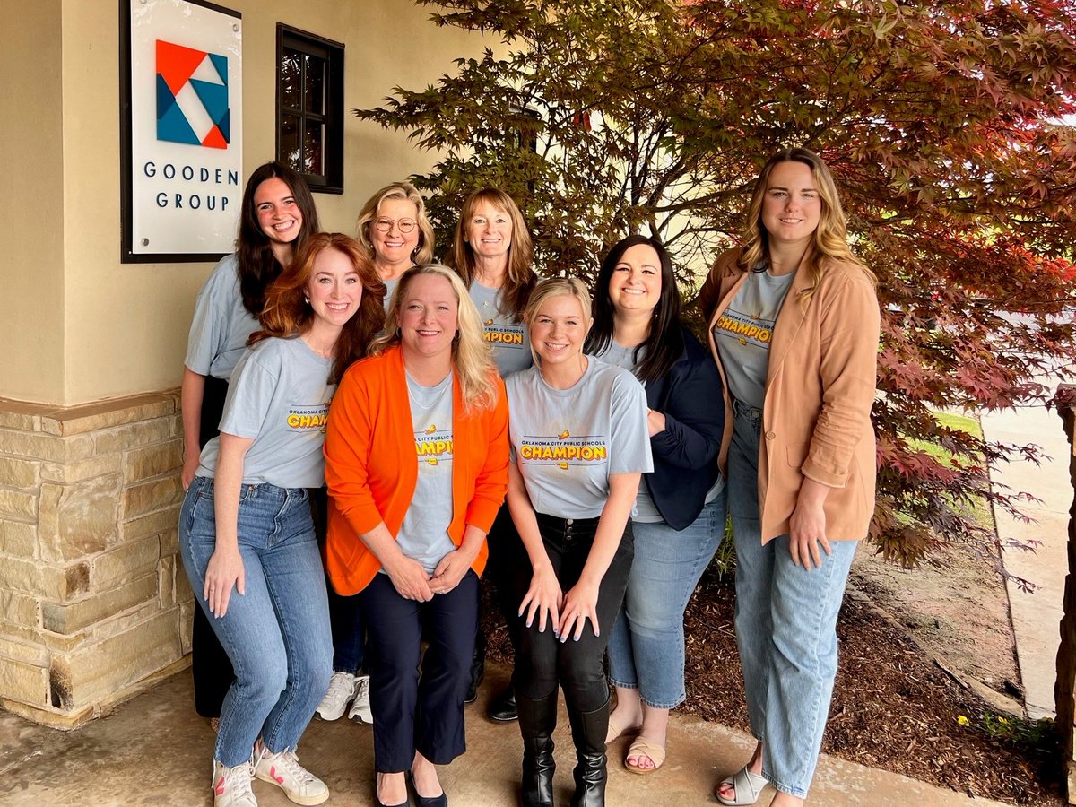 We are “T-ing Up” for <a href="/OKCPS/">OKC Public Schools</a> to show our support for Oklahoma City’s students, teachers and schools. Gooden Group is proud to champion education today and every day, and we are grateful for the <a href="/FoundationOKCPS/">Oklahoma City Public Schools Foundation</a> and the work they do to make the future better for OKC kids.