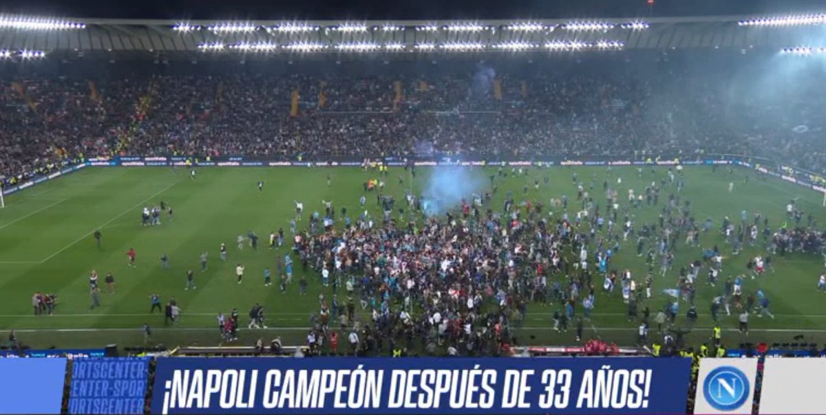 Señoras y señores, finalmente tras 33 años... ¡EL NAPOLI VUELVE A SER CAMPEÓN DE LA SERIE A!