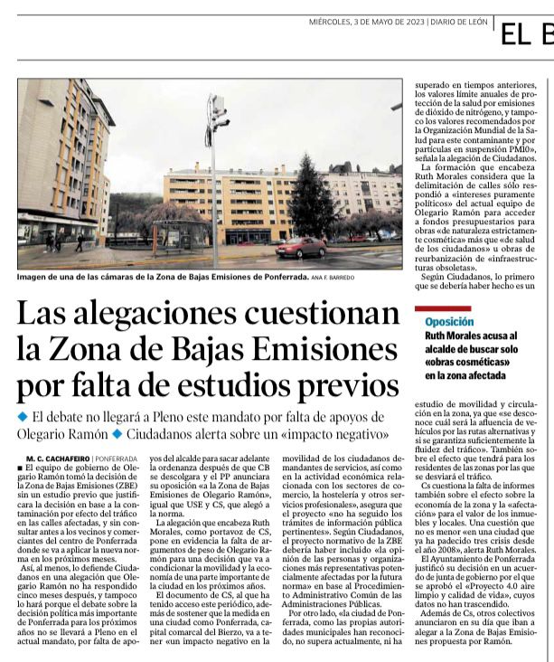 🗞️ Las alegaciones presentadas por Ciudadanos Ponferrada cuestionan la Zona de Bajas Emisiones por la falta de estudios e informes previos. <a href="/diariodeleon/">Diario de León</a>

diariodeleon.es/articulo/bierz…