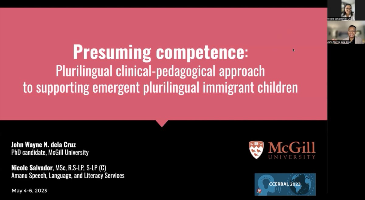 If you're attending #CCERBAL2023, consider checking out @psycoleinguist's and my pre-recorded presentation! #plurilingualism #ESL #FrenchImmersion #EAL #AL #L2 #multilingualism #TESL