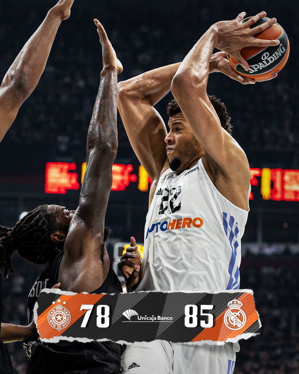 ΣΥΓΚΛΟΝΙΣΤΙΚΗ ΡΕΑΛ🔥🔥

Απάντησε στα δύο μπρέικ με δύο δικά της και η σειρά επιστρέφει στην Μαδρίτη!!

Αν υπάρχει κάτι αρνητικό είναι ο τραυματισμός του Ντεκ που ίσως του στοιχίσει το υπόλοιπο της σεζόν.

#RealMadrid #Partizan #Euroleague #playoffs