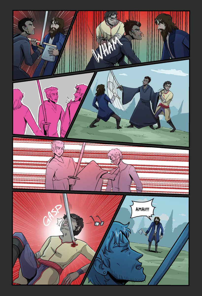 Life happens, fights happen, being poked with a sword happens. 

➡️Moxie page 139 happened today: moxiecomic.com/comic/139/

#webcomic #webcomcis #indiecomics