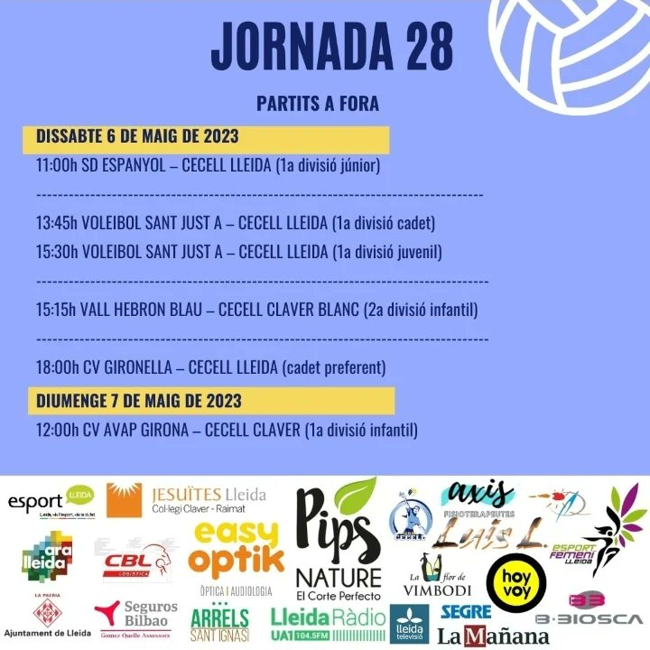 ➡️Propera jornada a la vista! 

AMUNT CECELL!!!🏐💙💪