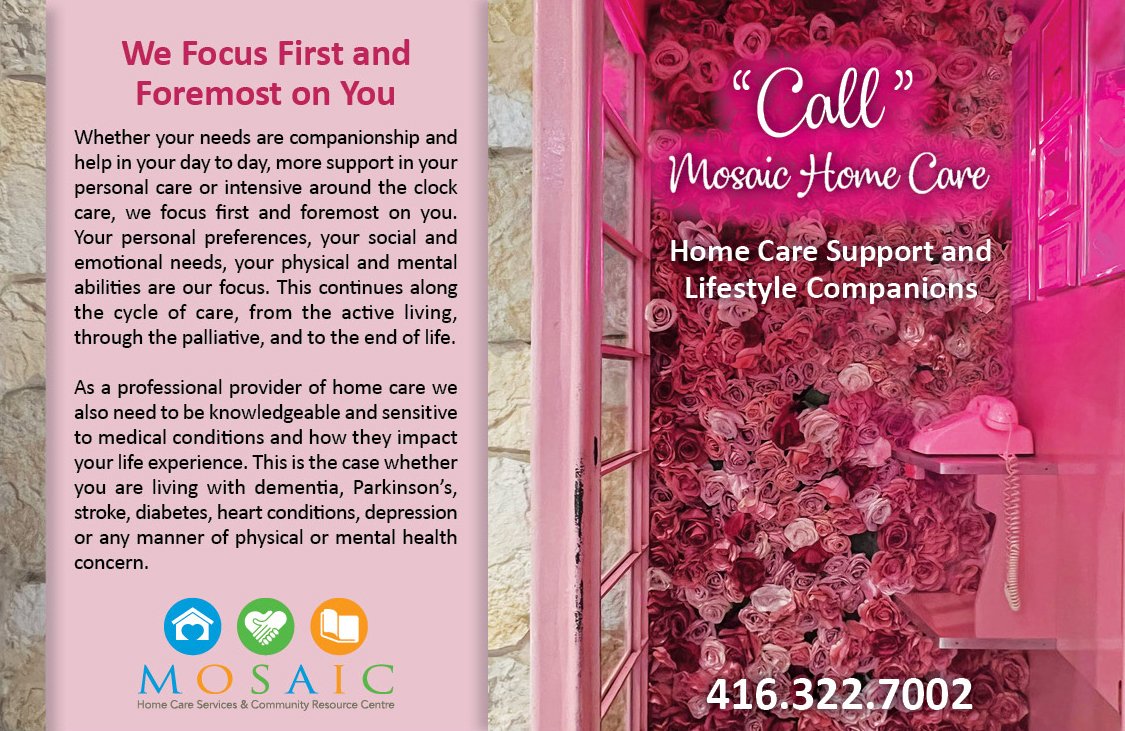 #personcentered#homecareservices provided in #toronto an award winning homecare agency for our #personcenteredcare model of care & #socialprograms. The Person Matters at Mosaic! #homecare #alzheimersawareness #socialprescribing #connection #meaningfulconversation #socialwork