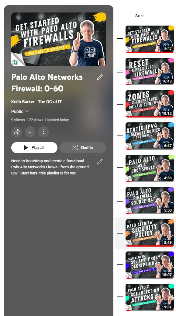 Another Palo Alto video just dropped, and is included in this playist:

👉🏽 ogit.online/paloalto

Topic for new video:  Setting up the Firewall as a DHCP server.
