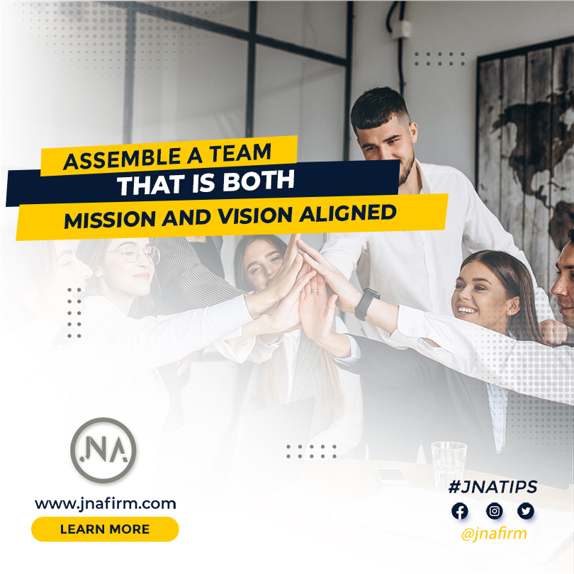JnaFirm's tweet photo. JNA Tips: Assemble a team that is both MISSION &amp; VISION aligned. Consulting, tips, blog and more for businesses of all sizes. Book your FREE initial consultation: https://t.co/D8LWSUmRJ3.

#consulting #supportsmallbusiness #biztips #jnatips #jnafirm #teamwork #vision #mission https://t.co/bIocEHv7uo
