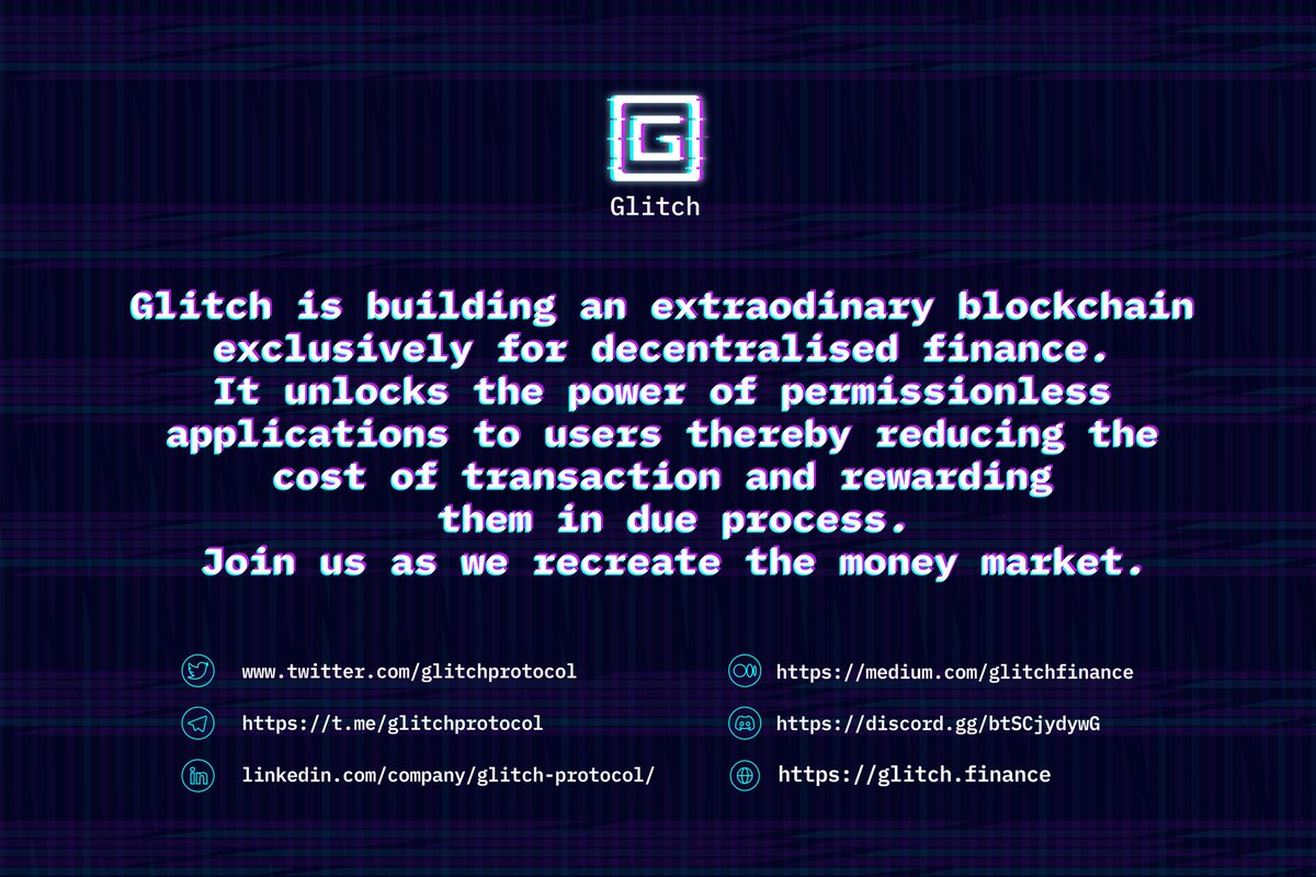 CryptoRina_'s tweet photo. I have transformed my financial strategy using @GlitchProtocol, a remarkable blockchain platform for decentralized finance. It empowers users with permissionless applications, enabling them to enjoy low transaction fees while also earning rewards.
#Blockchain #Crypto #GLCH https://t.co/2p3d5nfufl