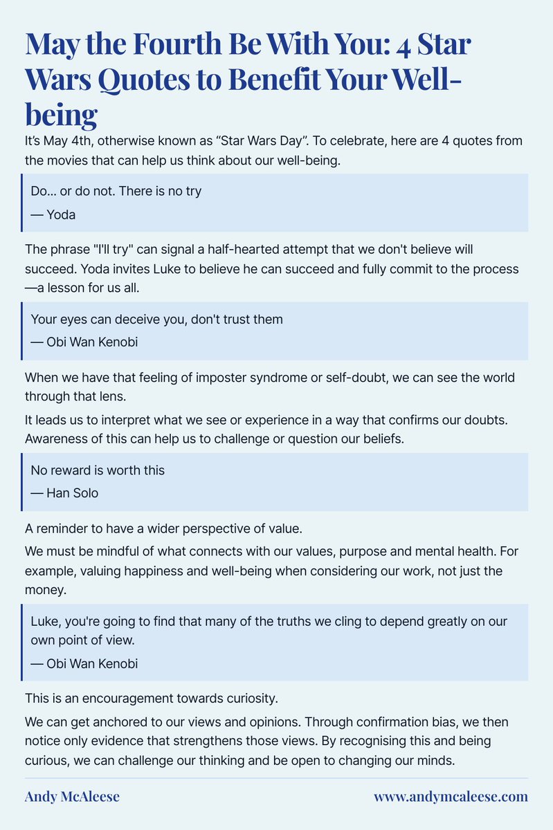 May the Fourth Be With You: 4 Star Wars Quotes to Benefit Your Well-being