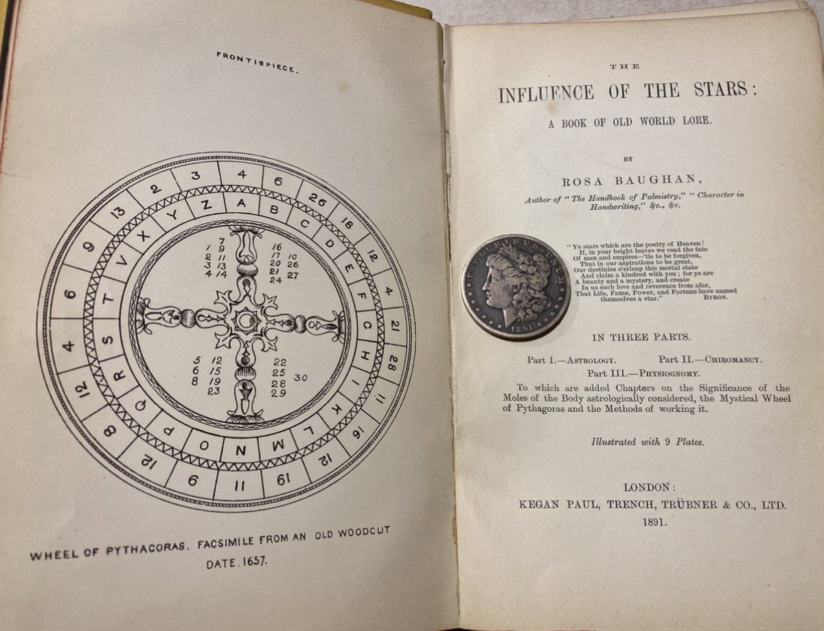 GoldenSun_777's tweet photo. Influence Of The Stars from Rosa Baughan, this is her 1891 version. 📚 

#astrology #oldbooks #read #lion #asabovesobelow https://t.co/vSH5kGbCvI