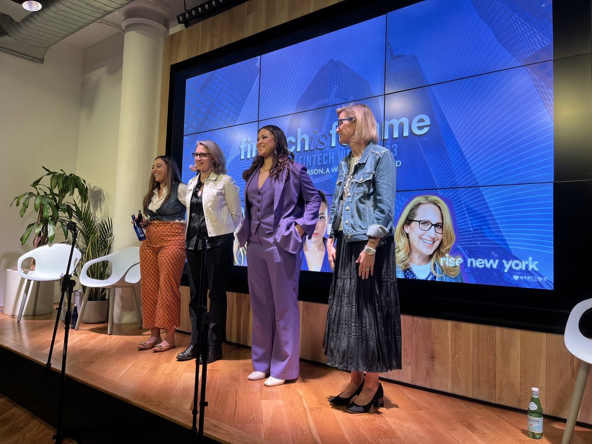 JConnellyNYC's tweet image. As a part of #NYFintechWeek, our team attended @NicoleCasperson&apos;s #FintechIsFemme event to support @ENVIntel’s Dani Fava as she took the stage for an evening of storytelling among other female fintech executives sharing their experiences in the heavily male-dominated industry.