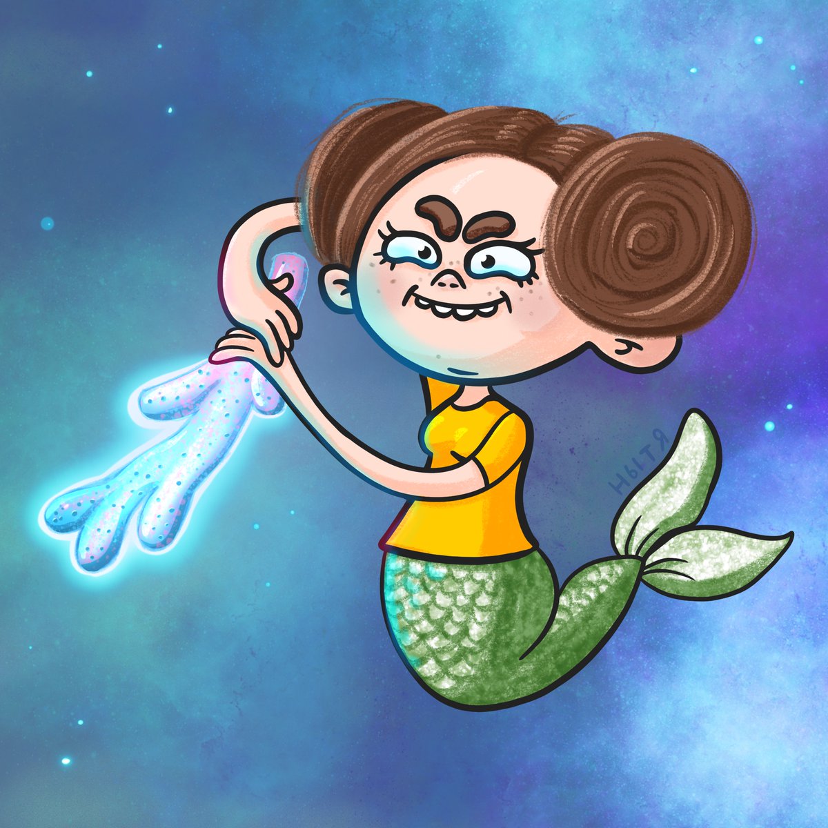 Animatka's tweet photo. It's better not to mess with our mermaid today :)

DAY_4 #SrarWars
 
#mermay2023
#DrawMerMay2023

#mermay #mermaid #mermaids #illustration #draweveryday #PrincessLeia https://t.co/lyXR9CTGV6