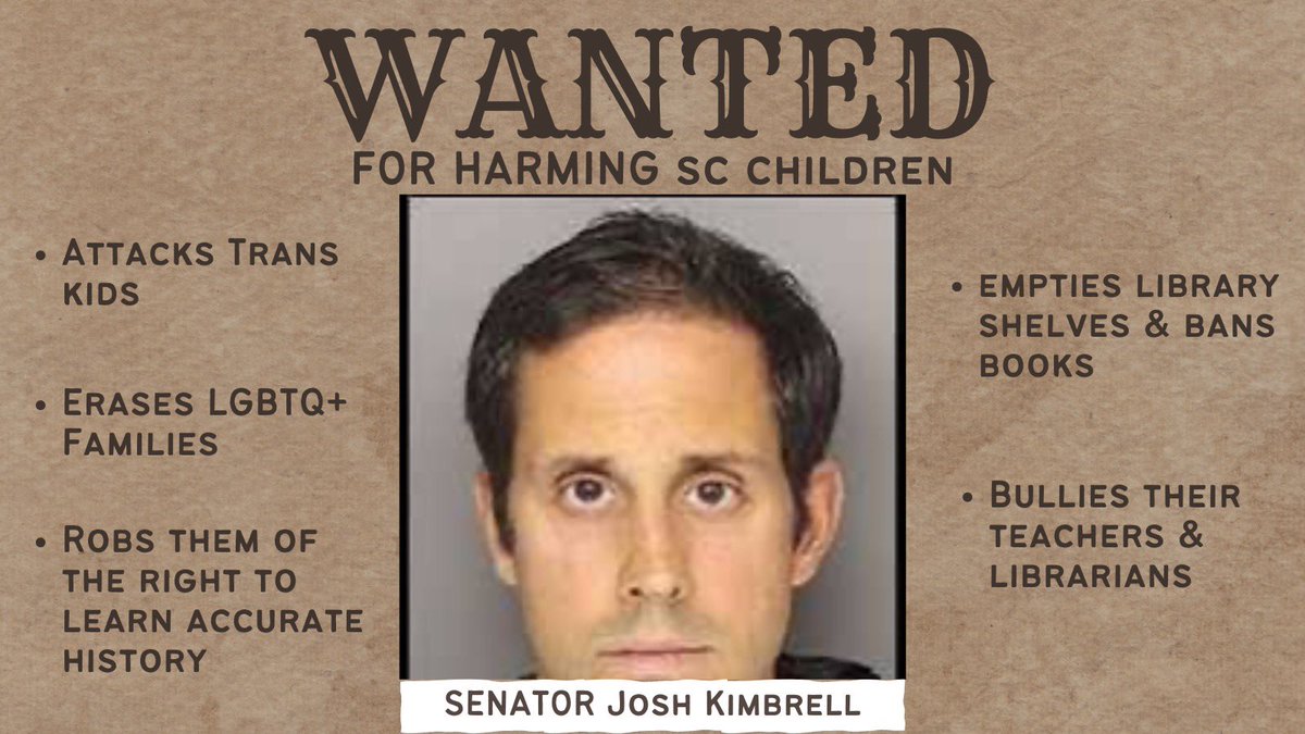 Elected officials like Josh Kimbrell who claim to want to protect children are actually the people inflicting harm on our kids. #scpol