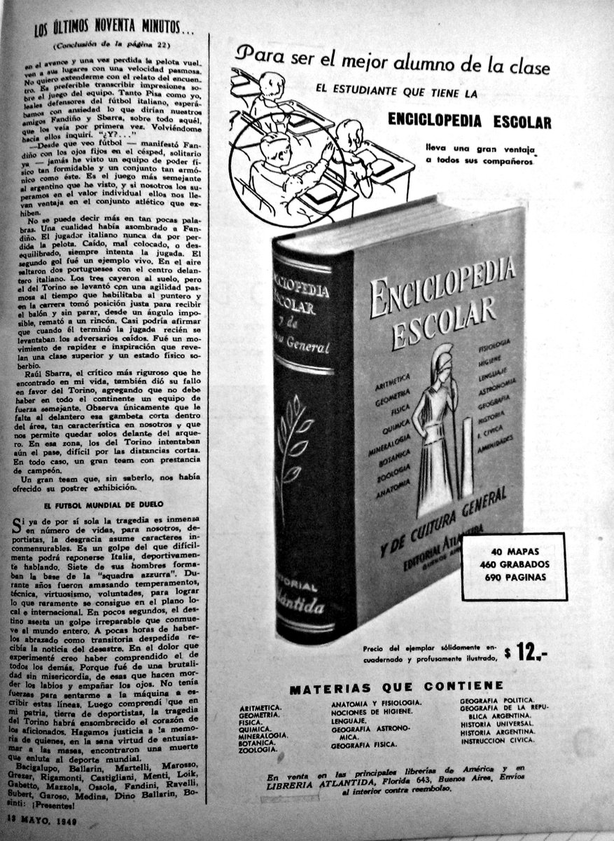 74 años de la tragedia de Superga de Il Grande Torino. Pieza de Alejandro Scopelli en 📘 El Gráfico