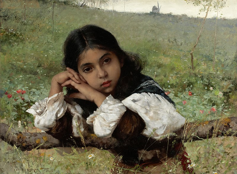 Charles Sprague Pearce Moments of Thoughtfulness.
