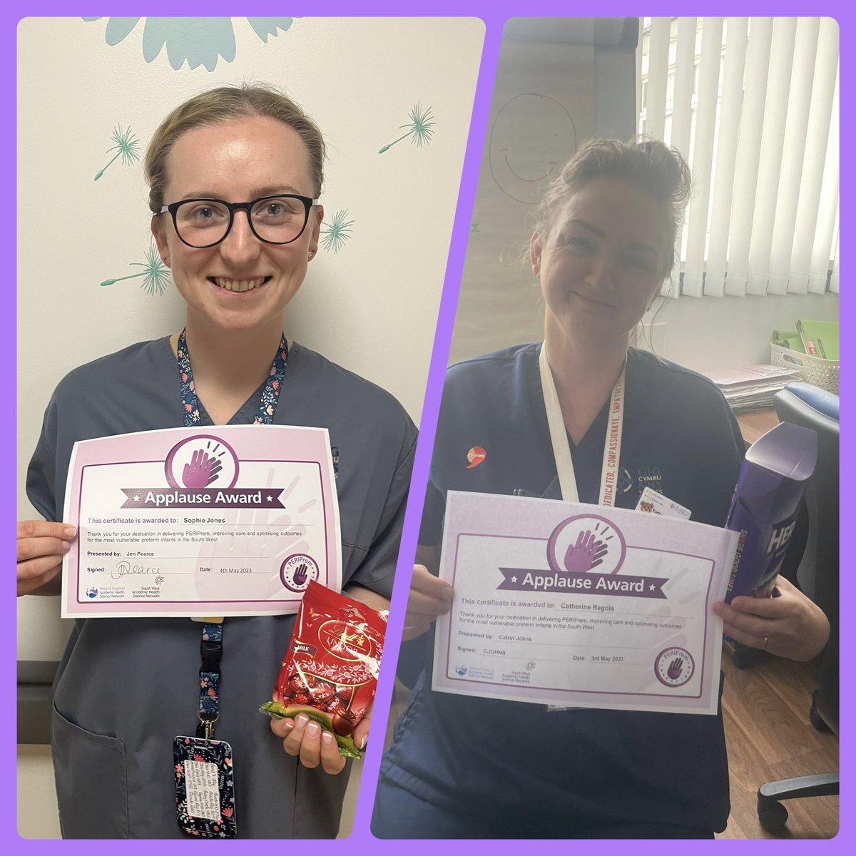 Yesterday we had our first Preterm baby born within Hywel Dda UHB and thanks to these two, we were able to successfully complete our PERIPrem Cymru optimisation tool.
@TipswaloD @LeahAndrew1991 @mattpickup87 @Catrin_Johns @PERIPremCymru @drlucyperkins @kathygrvs @BethanOsmundsen