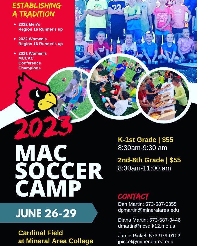 2nd Annual MAC Soccer Camp this summer June 26-29, sign up asap to secure your child’s spot! All info on the flyer! #WeAreMAC #MACsoccer #Camp2 #Season3