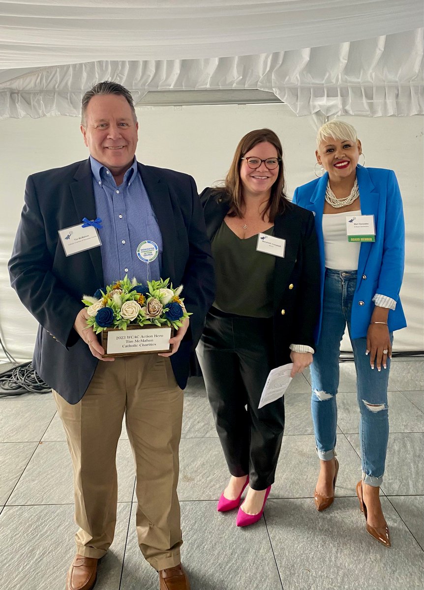 cc_worc's tweet photo. Congrats to our Executive Director, Tim McMahon, who received the Action Hero Award by the @WCACinfo! Tim &amp; Tuyet Tran from the SEAC of Central MA were recognized for their outstanding support of and work for the undocumented community at the at the 2nd Annual Resiliency Awards. https://t.co/zr6oSDrpLl