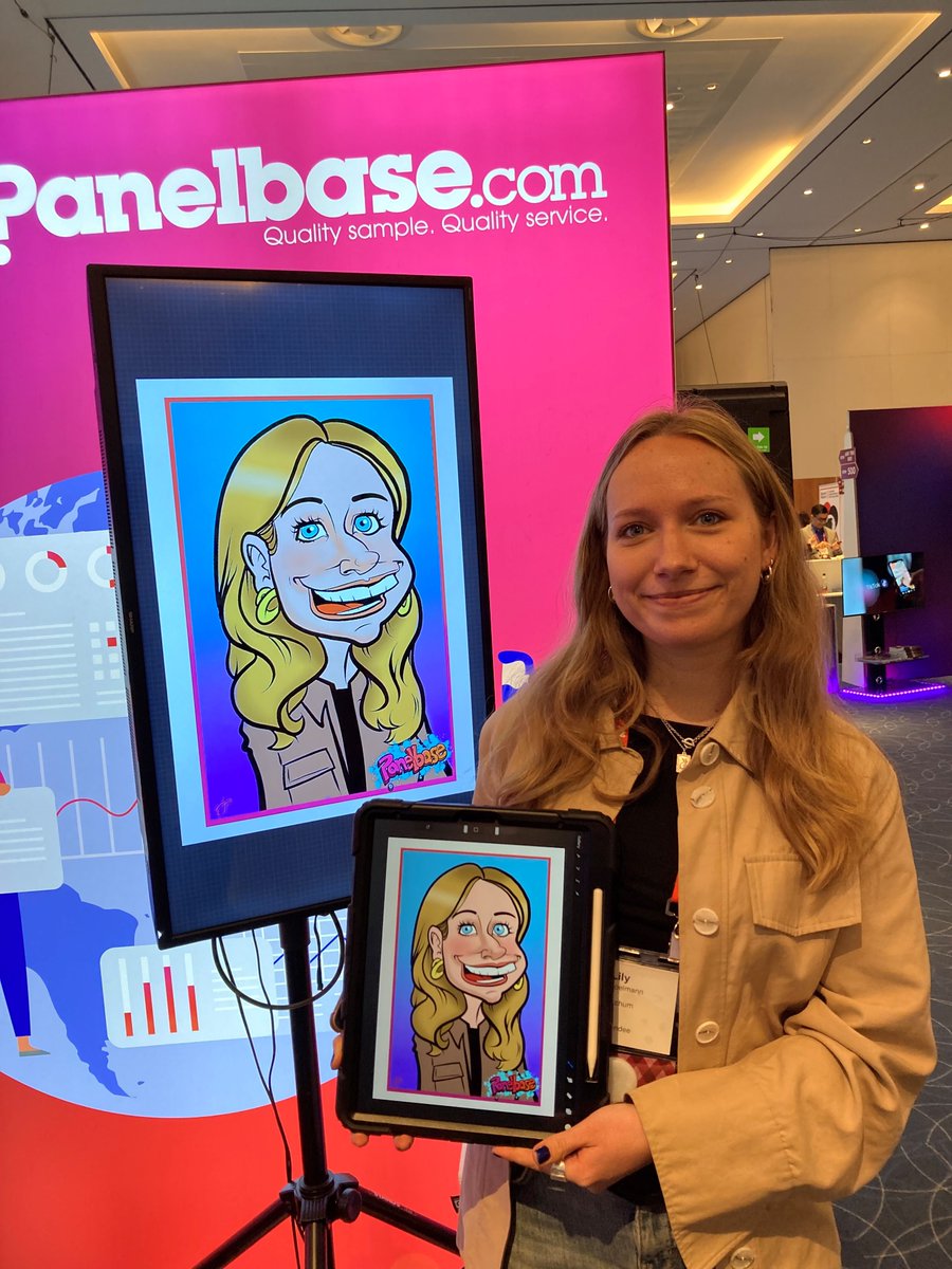 Some fantastic caricatures from day two at <a href="/QuirksMR/">Quirk's Media #MRX</a> London.

Thanks to everyone who popped into the Panelbase stand the team had an awesome time at the conference, till the next one!

#mrx #networkingevent #quirkslondon