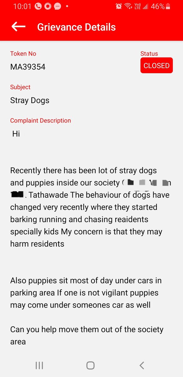 riteshagro's tweet photo. @PCMCSarathi - I had logged a request on Saarthi portal to help us move out stray dogs out of society premises. The ticket was closed without any acknowledgement or response. Today, one of the dog bite a resident kid and he was taken to hospital.
There are many dogs in &amp; around https://t.co/bIVVNkPSV8