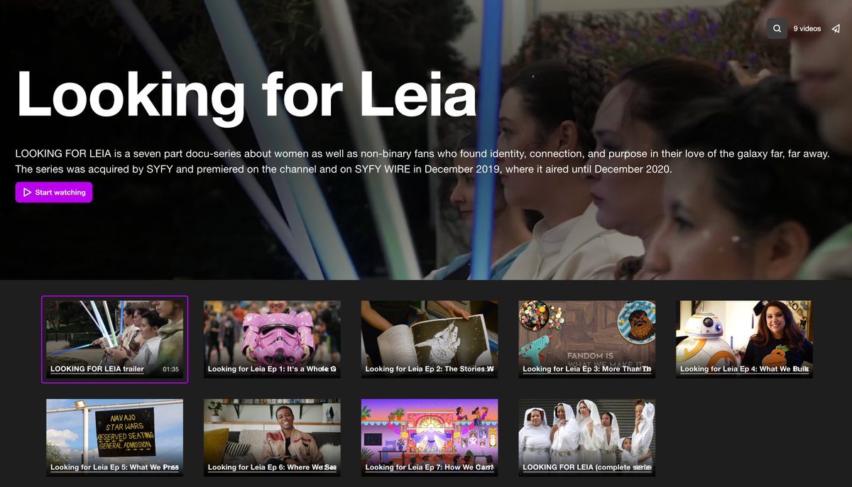 LookingForLeia's tweet photo. Celebrating Star Wars Day today and everyday with fond memories of the incredible fans we connected with making #LookingForLeia. All seven episodes are free to watch on-line at https://t.co/0vlQKGKNwQ, share a fandom story with someone you 💜 #May4thBeWithYou https://t.co/xhAoljPE1W