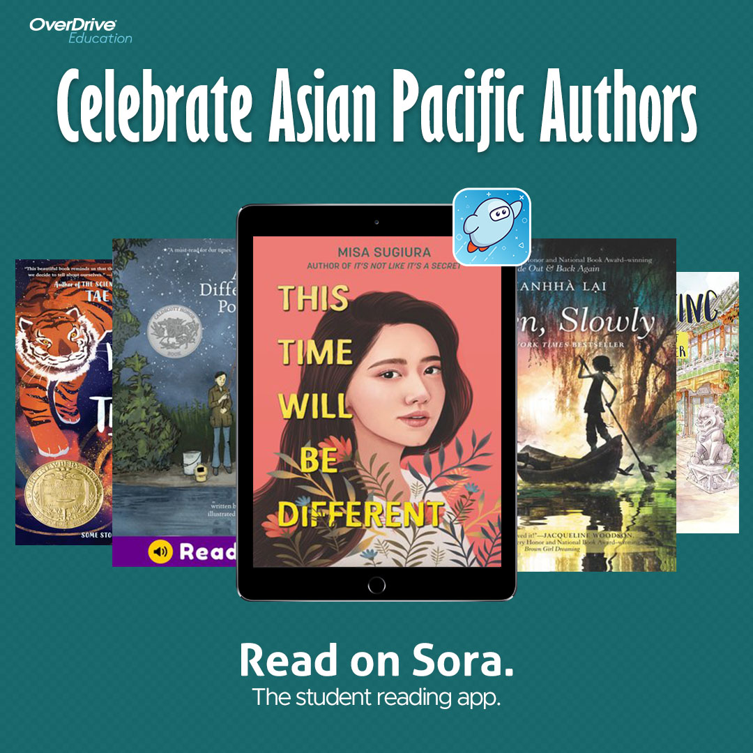 GJHLibrary's tweet photo. Check out some of the amazing books by Asian Pacific authors that we have available in Sora which you can access through the Sora app or in Rapid Identity. https://t.co/Mwf1tX5nPb