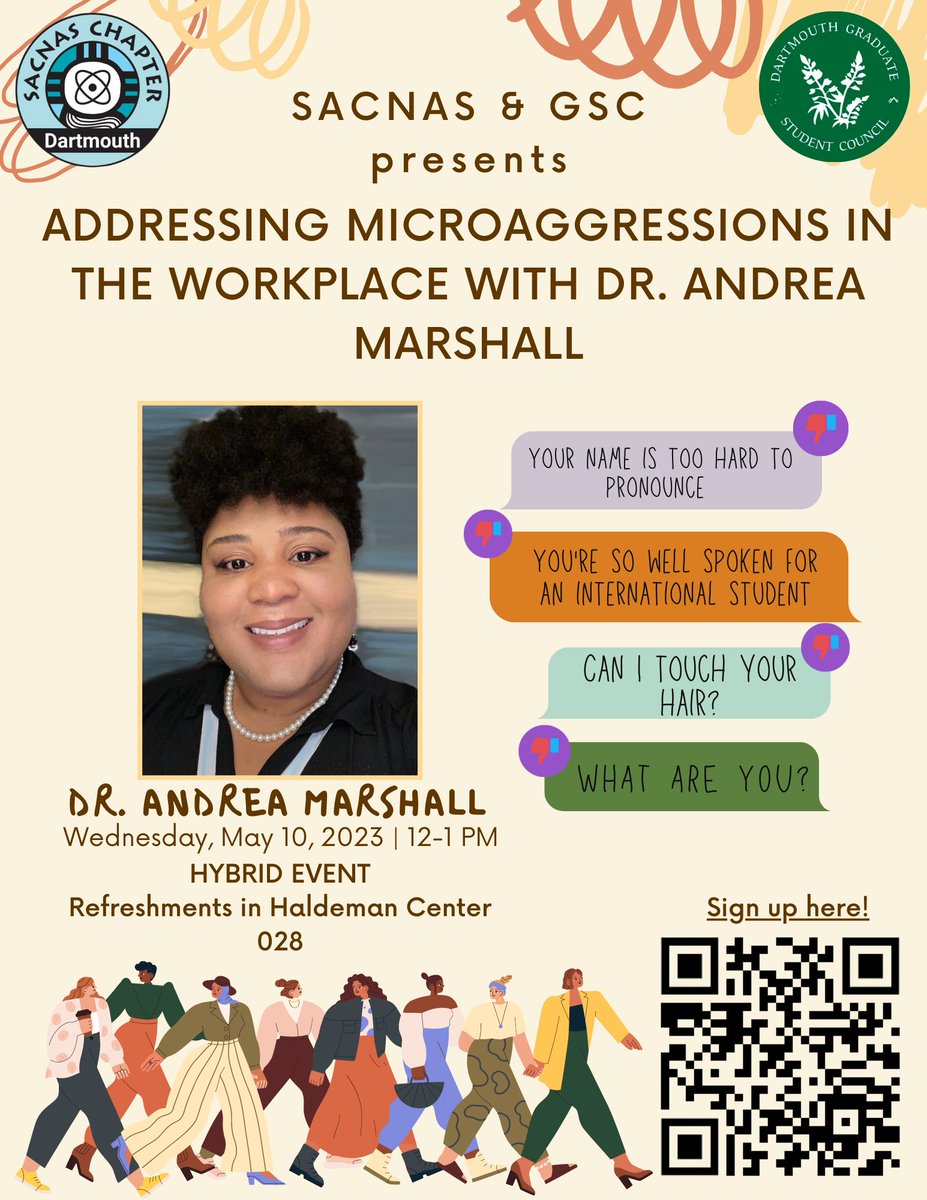 Join us May 10, 2023 at noon either via zoom or in person to  discuss how to address miroaggressions in the workplace with our guest speaker Dr. Andrea Marshal.  Refreshments will be provide in Haldeman Center room 028!