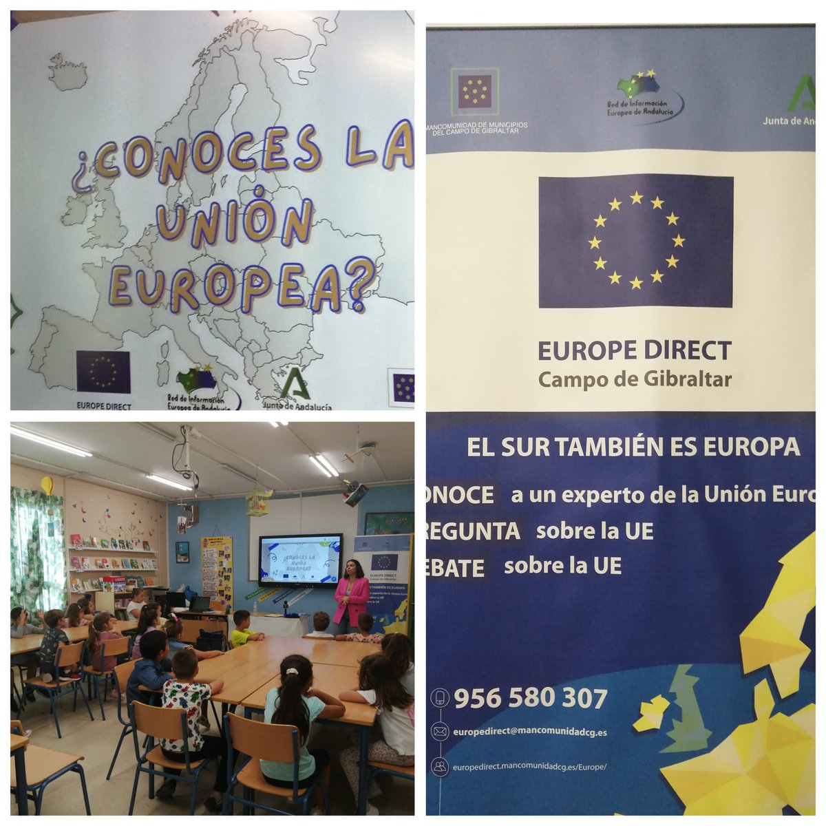 El alumnado de 2º de Educación Primaria ha realizado el "Taller de Europa Directo" para ampliar conocimientos sobre la Unión Europea, ofertado por la Mancomunidad de Municipios.