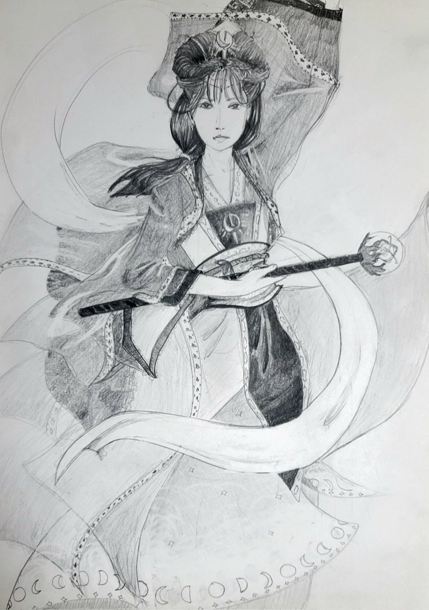 The picture of Handong as a cultivator that I drew and gave her. I hope she's kept it.
#Dreamcatcher #HANDONG