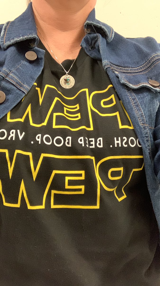 My resource partners bought me the best shirt ever!!! Pew pew!! #May4thBeWithYou , #spoiled , #soundeffectlady, @AngelsOCSB ,