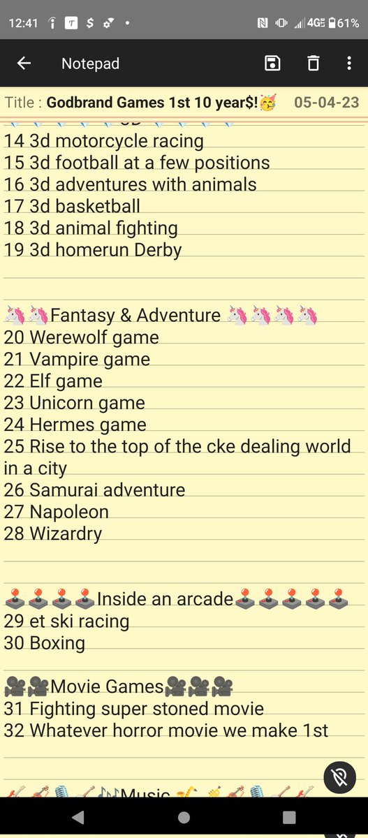 WallyOwi30's tweet image. Too much good stuff to try to be mediocre! 🥳: Game side of Godbrand Games 1st ten years rough draft 🥳
#pythongamedevelopers #unitygamedevelopers #gameartists