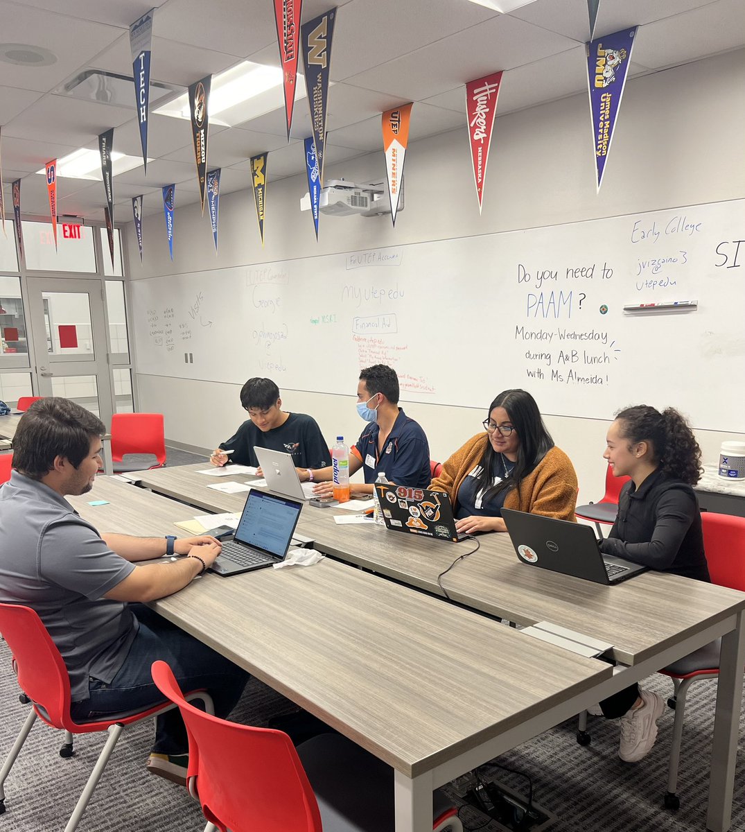 MsAlmeida_SHS's tweet photo. Happy #CollegeThursday at @Socorro_HS1 with special guests from @UTEPFinanAid and @UTEP Admissions Department! ππΎπ§‘
#FutureMiners #UTEP #TeamSISD https://t.co/2TyRMxSKxI