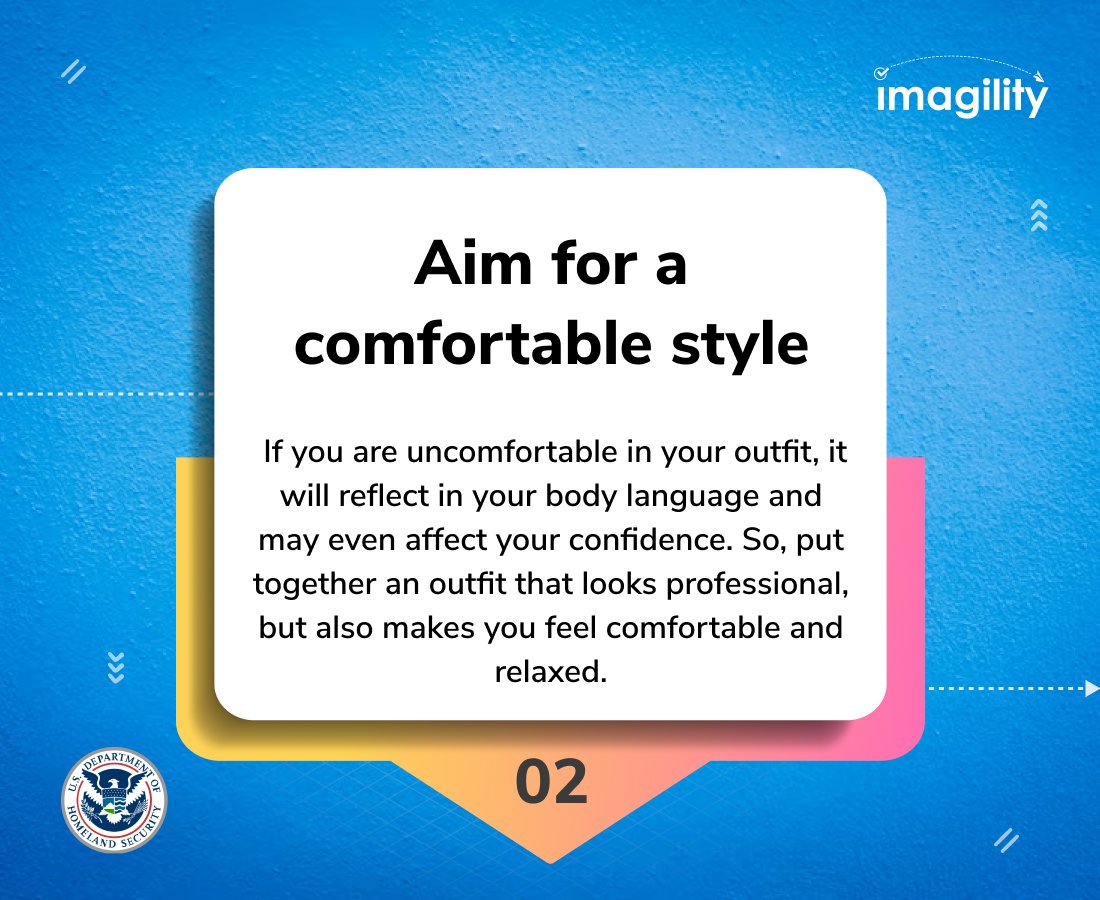 Imagility_co's tweet image. Preparing for a visa interview? Have a look at these guidelines on how to dress for a visa interview. Hope this helps!
#visa #visainterview #usvisa #h1bvisa #h1bvisajobs #f1visa #student #studentvisa #interviewtips #dressup #dressright
