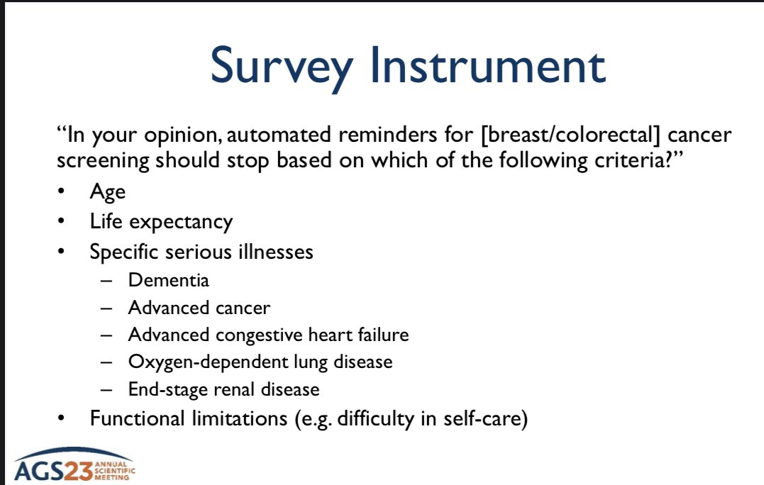 Docgabby35's tweet image. 📣 Did you know that the use of EMR reminders has been linked to less deliberate decision-making? 😲 Tailoring EMR reminders to support individualized decision-making, rather than simply stopping them, may be more acceptable to physicians. 🤔 #EMRreminders #individualized #AGS23