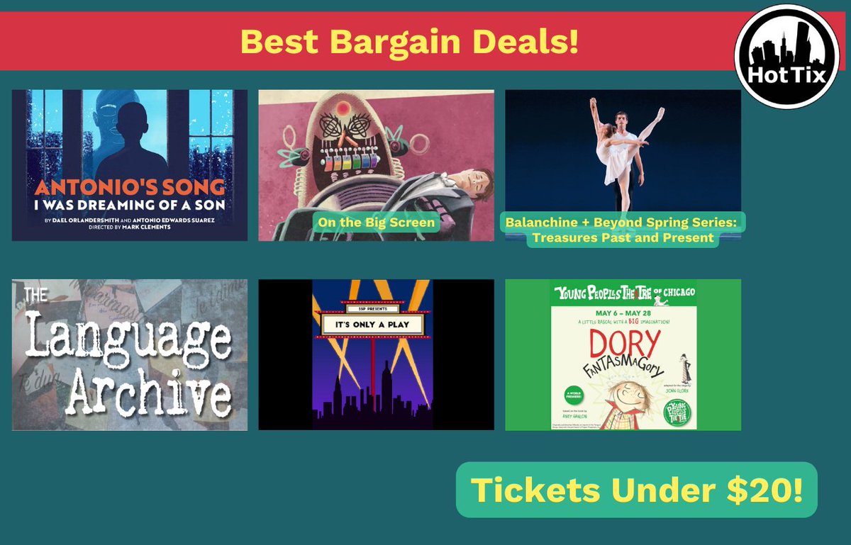 Get tickets to DEEP RIVER at @HarrisTheater - THIS WEEKEND ONLY!

Plus, great bargain deals, including @AstonRepTheatre's The Language Archive

More Info: conta.cc/3HDJPE6

#halfprice #chicago #chicagoplays #halfpricetickets #chicagodeals #halfpricetheater #cheapchicago